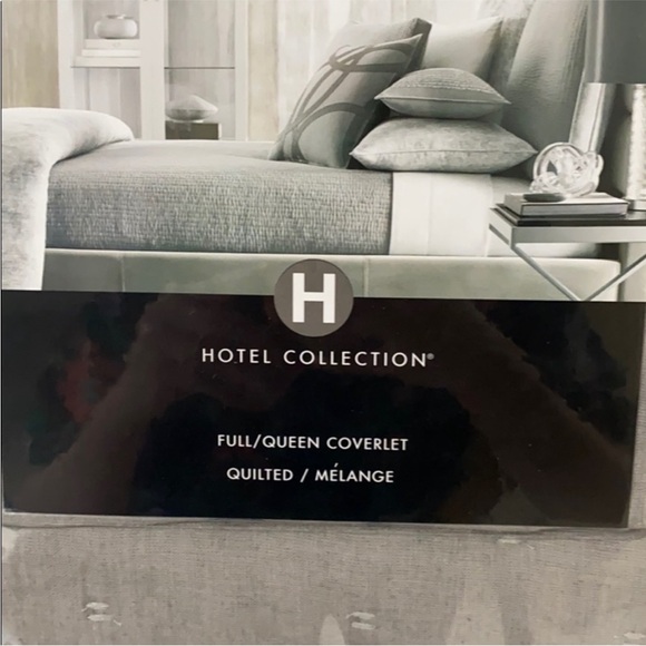 Like New Hotel Collection Eclipse Quilted Coverlet Blanket Bedspread Full Queen - Picture 8 of 17